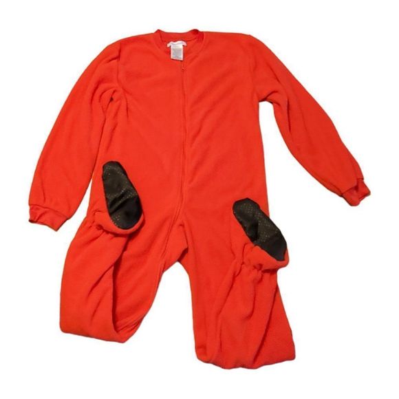 Kids Red Footed Pajamas Unisex - Picture 2 of 5